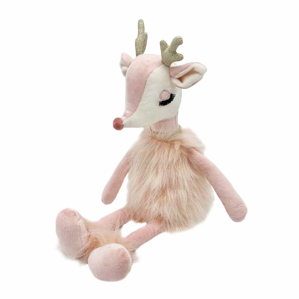 NEW MON AMI freija reindeer stuffed animal in pink